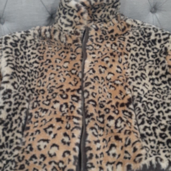 Vtg Joyce Leslie  faux fur leopard and leather reversible bomber  jacket size S - Picture 14 of 16